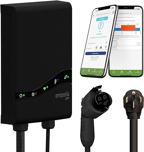 Emporia Pro Level 2 EV Charger (Black) - Nema 14-50