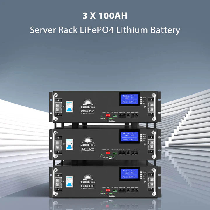Sungold Power Hybrid Solar Kit 7.6KW 48V Split Phase 15.36KWH Lithium Battery Without Solar Panels