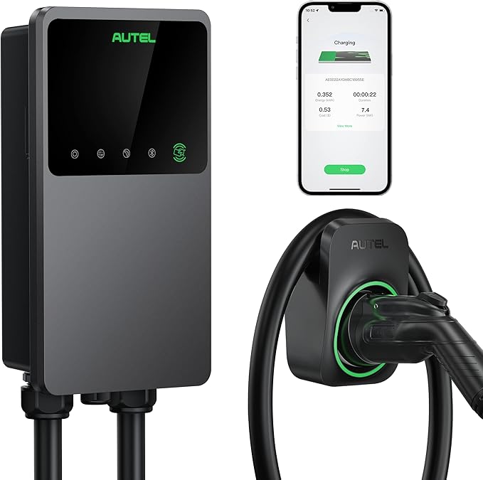 AUTEL MaxiCharger AC Elite 40A Level 2 EV Charger – NEMA 14-50, J1772 (Separate Holster)