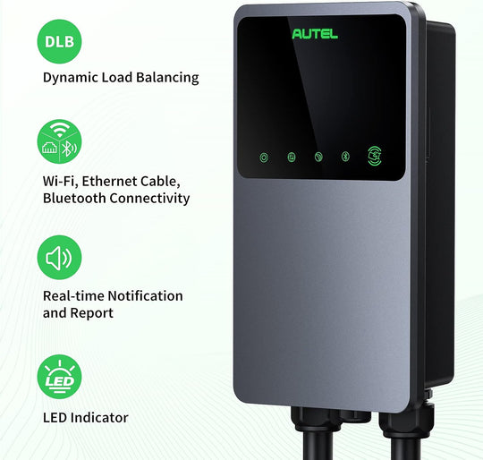 AUTEL MaxiCharger AC Elite 40A Level 2 EV Charger – NEMA 14-50, J1772 (Separate Holster)