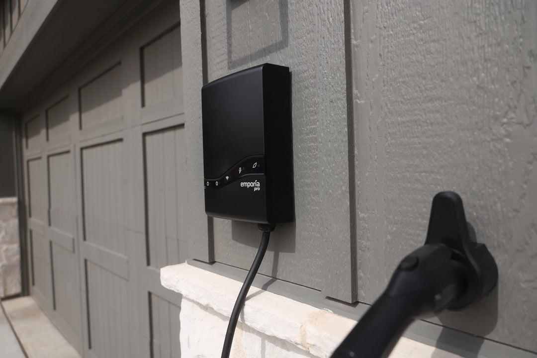 Emporia Pro Level 2 EV Charger (Black) - Hardwired w/ J1772 connector