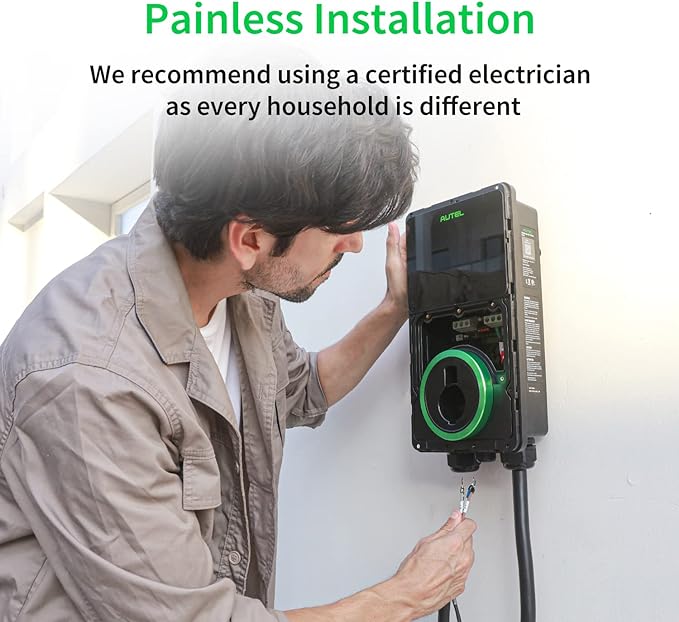 AUTEL MaxiCharger AC Elite 50A Level 2 EV Charger – Hardwired, J1772 (12kW)