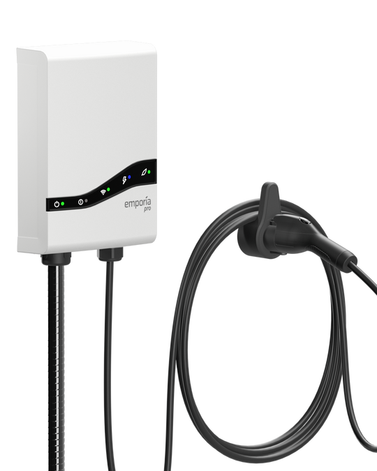 Emporia Pro Level 2 EV Charger (White) -NEMA 14-50 - J1772 connector