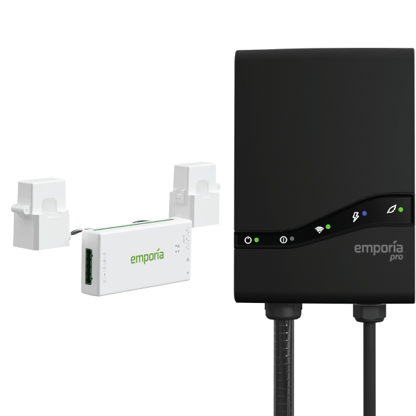 Emporia Pro Level 2 EV Charger (Black) - Hardwired w/ J1772 connector