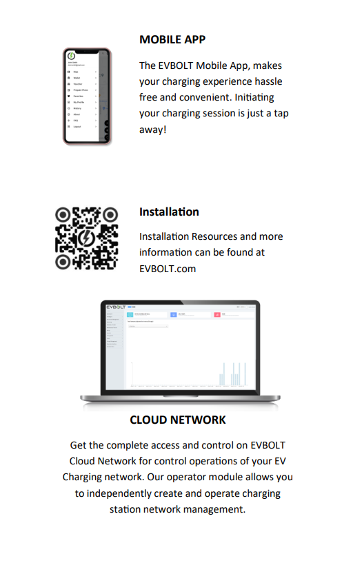 EVBOLT Dyno 11 – 11.5 kW Level 2 Charger w/ LAN &  Wi-Fi Connectivity w/ J1772