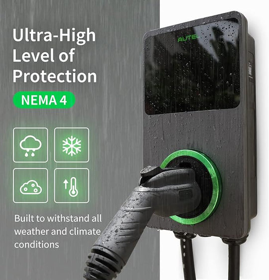 AUTEL MaxiCharger AC Elite 40A Level 2 EV Charger – NEMA 14-50, J1772 in Holster
