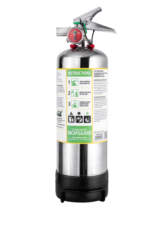 E-FireX 2 Liter Lithium Battery Fire Extinguisher – Advanced Encapsulator Technology with Eco-Friendly, Non-Toxic, and Non-Conductive Agent