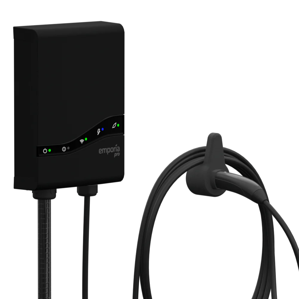 Emporia Pro 48 Amp Level 2 EV Charger (Black) - NEMA 14-50 - NACS/Tesla
