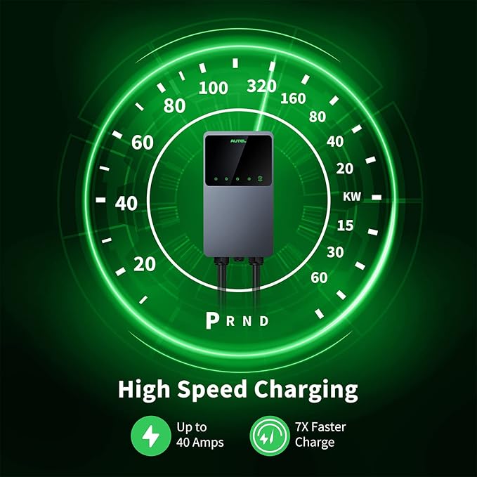 AUTEL MaxiCharger AC Elite 40A Level 2 EV Charger – NEMA 14-50, J1772 (Separate Holster)
