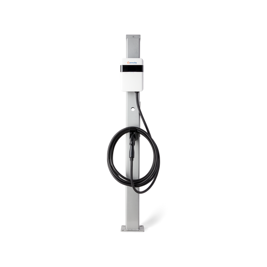 LiteOn Level 2 EV Charger Bundle – 4× 48A Chargers with (4) 6-ft Pedestals, (4)n25-ft Charging Cables + 1-Year PowerFlex