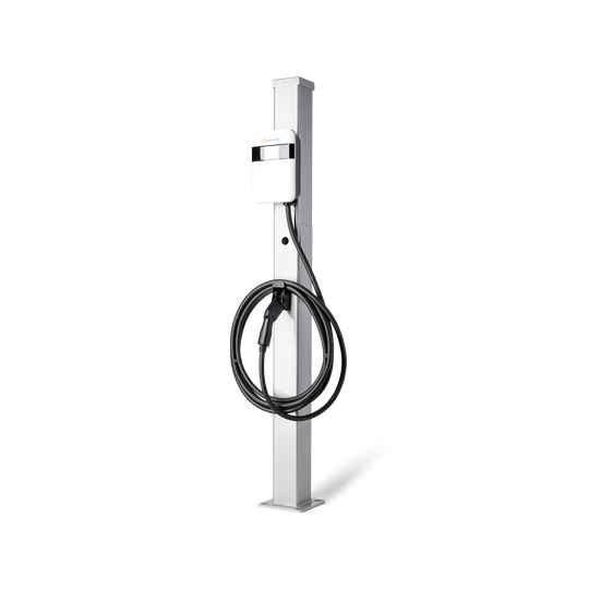 LiteOn Level 2 EV Charger Bundle – 4× 48A Chargers with (4) 6-ft Pedestals, (4)n25-ft Charging Cables + 1-Year PowerFlex