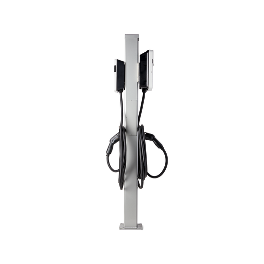 LiteOn Level 2 EV Charger Bundle – 4× 48A Dual-Port w/ POS, 25-ft Cables, 2× 6-ft Pedestals + 1Yr PowerFlex